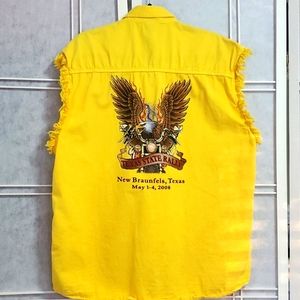 2008 Texas State Rally Sleeveless Denim Shirt